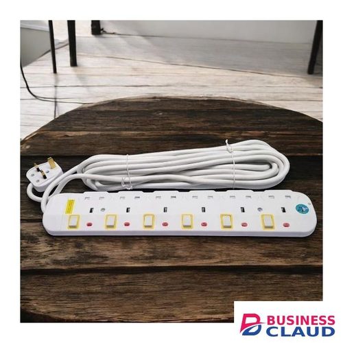 JSB 6 Way Extension Cord 10m Heavy Duty Power Socket for Appliances