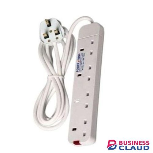 RK Power King 4Way Extension Socket with Surge Protection for Home Office Electronics, Durable Copper Wire, Long Cord, Heavy Duty Safety Switch and Universal Plug Compatibility