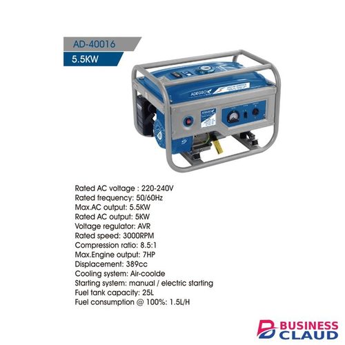 Adegso 5.5kW Gasoline Generator – 7HP, 389cc