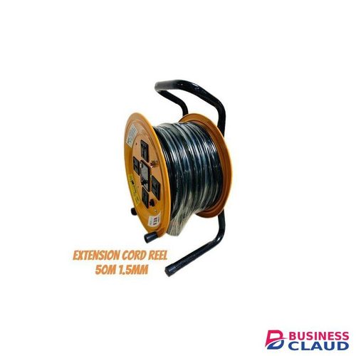 Heavy Duty Extension Cord Reel With Winding Handle, Safety Overload Leakage Circuit Breaker And Power Switch, 4x Grounded Outlets-50M 1.5mm