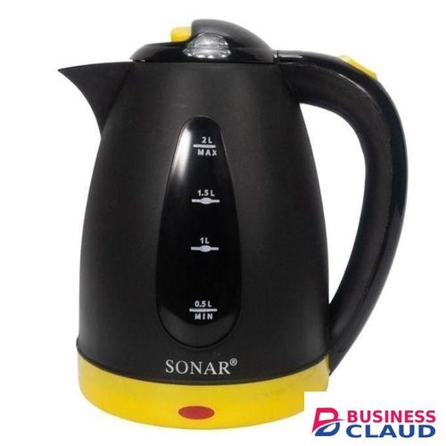 Sonar Yellow Cordless Electric Kettle,1500W Energy Efficient, 1.5m Power Cord 1YR WRTY