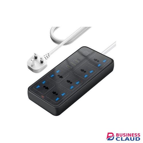 Power Extension With 4 USB Slots 6 Outlets 2M Cord