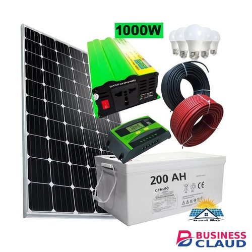 Solarmax 300W Renewable Energy Kit With 200Ah Battery, 1000W Inverter, 30A Regulator & 5 LEDs