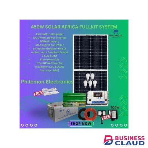 Solarmax 300W Solar Africa Energy Kit – Mono Panel and High-Performance Battery
