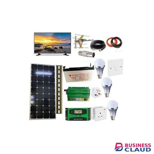 Sunlight Solar 150 Watts Solar Panel Full Kit + Free 19 Digital TV AC/DC+ 150AH Solar Battery + 600 Watts Solar Inverter + 20AH Controller + 4DC Bulbs + Free Cable