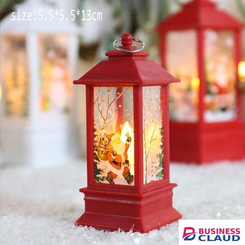 Santa Claus Snowman Lantern Light Merry Christmas Home Decoration LED Night Light Battery Powered 13x5.5cm for Xmas Tree and Holiday Festivities