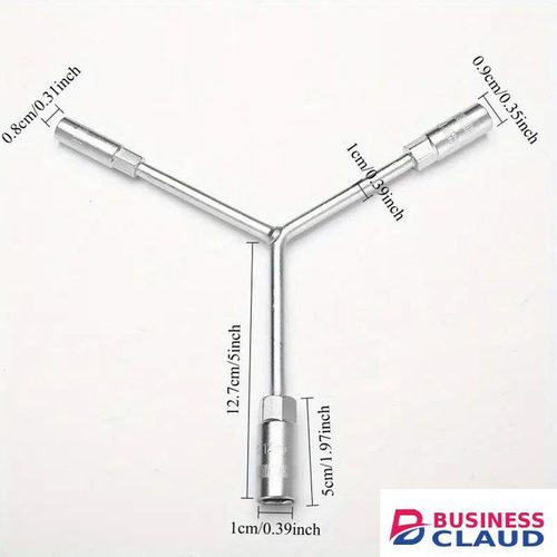 Extended 3-Way Y Spanner Socket Wrench Triple the Power One Compact Tool