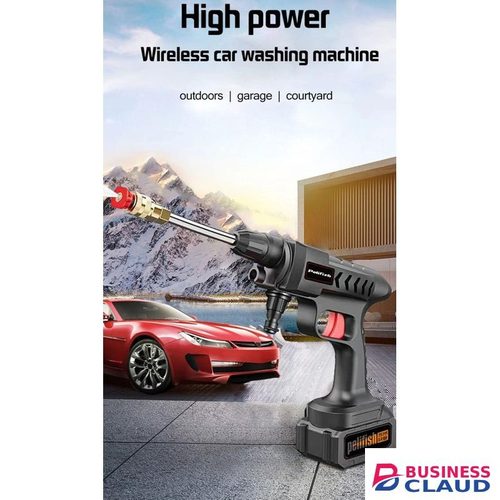 24V Portable High Pressure Power Washer Gun with Soap Bottle and Hose