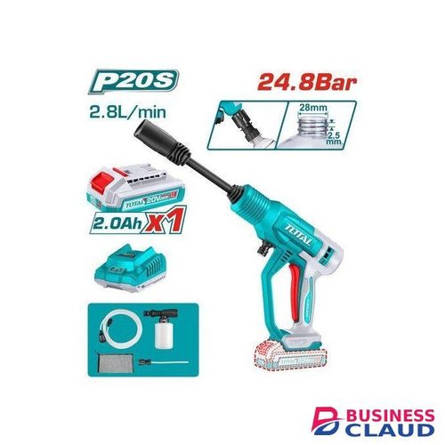 TOTAL Cordless Pressure Washers 20V Wireless Spray RECHARGEABLE CAR WASH MACHINE Water Gun Sprayer Battery Powered High Pressure Washer PREMIUM BRAND