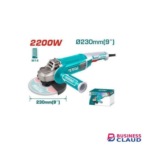 TOTAL Industrial 230mm Angle Grinder-2200W, 9 Inch Grinder For Cutting, Grinding, Polishing and Sharpening