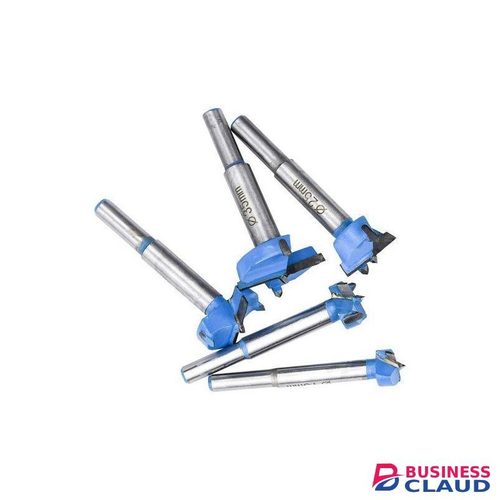 FORSTNER DRILL BIT SET, 5-PIECE FOR WOOD 15-35 MM WITH REDUCED SHANK, FOR HARD AND SOFTWOOD-light gauge