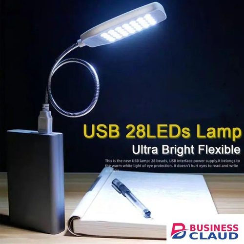 28 LEDs Flexible Reading Desk Lamp Super Bright Book Light DC5V USB Night Lights Table Stand for Power Bank Laptop Notebook PC Computer