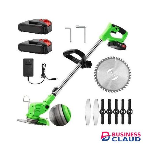 Battery Powered Lawn Mower with Two 96V Large Capacity Lithium Batteries and Two Wheels