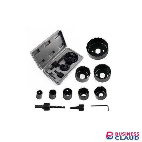 11 PCS Hole Saw Kit 3/4"-2-1/2" (19-64mm) Hole Saw Set with Mandrels Hex Key, Ideal for Soft Wood, PVC Board, Plywood, Drywall Drilling