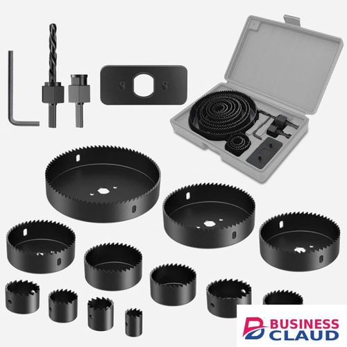 16 PCS Hole Saw Set, 3/4" to 5" (19-127mm), 25mm Cutting Depth for Soft Wood, Plywood, PVC, Drywall, not for Metal and Hard Wood
