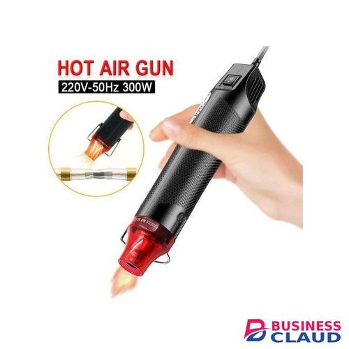 300W 220V Compact Mini Heat Gun with Stand for DIY Multi-Purpose Electric Heating Nozzle - Embossing, Shrink, Wrap, Paint, Clay