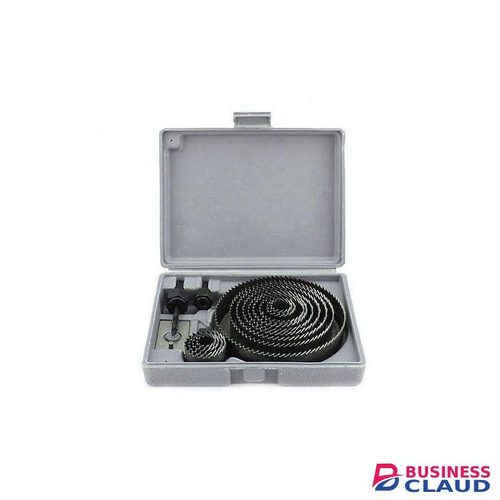 Hole Saw Kit, 16PCS Hole Saw Set with 12PCS Saw Blades 3/4"-5"(19-127mm), 1 Mandrel, 1 Drill Bit, 1 Installation Plate, 1 Hex Key with Storage Case, Use for Soft Wood, Plywood, Drywall, PVC