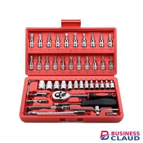 Vehicle Repair Tool 46 Pcs Mini Socket Wrench Set Box Spanner Socket