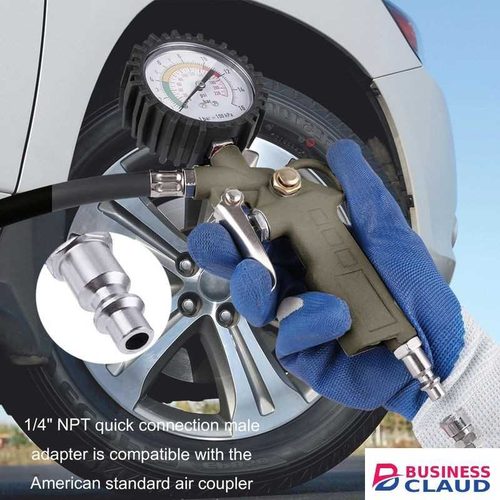 220psi Car Tyre Inflator Also Deflator Pump PSI BAR Air Hose With Air Pressure Gauge for Auto Truck SUV Motorcycles