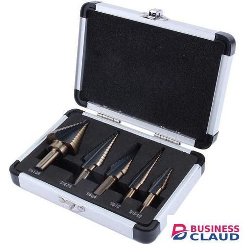 5PCS Large High Speed Steel Cobalt Multiple Hole 50 Sizes Step Drill Bit Set for Cutting Holes in Steel, Aluminum, Copper, Stainless Steel, Brass,Plexiglass, Wood and Laminates
