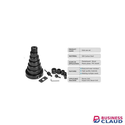 High quality 16-Piece Hole Saw Set, 3/4" to 5"(19-127mm) Saw Blades with Hole Saw Mandrel for Wood,Plastic,PVC Board and Plywood