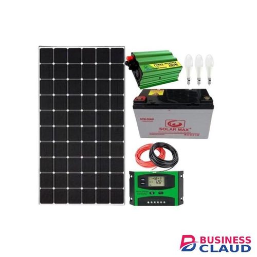 Phoenix 60 Watts Monocrystalline solar panel +50Ah solar battery +300 Watts solar inverter+ 10ah solar charge controller+3 Dc bulb +5m red,5m black cable