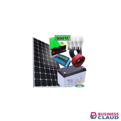 Sunnypex 200W Solar Panel Full Kit + 80AH Battery + 10AH Solar Charge Controller + 300W Inverter + 4 DC Bulbs +10m Cable