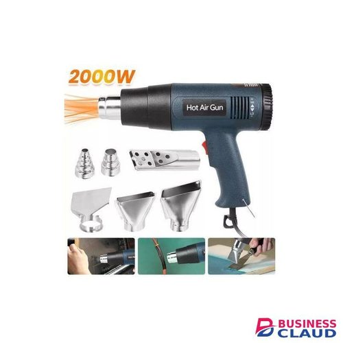 Heavy duty Heat Gun for Crafts, Corded, Dual Heat Settings up to 600 Degrees, 2000 Watt, 6 nozzles accessories