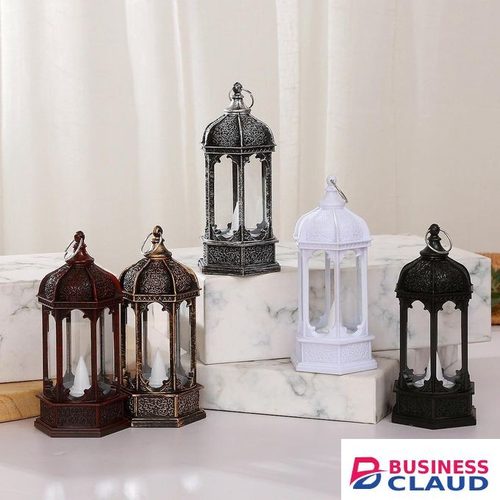 Vintage LED Retro Lamp – 6.6×13.5cm Decorative Table Light in Silver, Rustic, Brown, Black & White