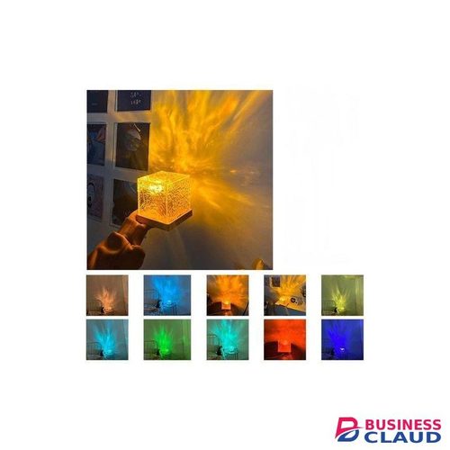 3d Dynamic Water Ripple Night Light Living Room Bedroom Decor Atmosphere Night Light Rgb Rotating Water Pattern Led Table Lamp