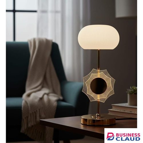 Modern Decorative Glass Table Lamp – 15x15x34cm – Warm Ambient Light