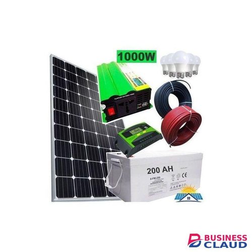 Sunnypex 300 WATTS PANEL 200AH BATTERY 1000 WATTS INTERTER 20A DIGITAL CONTROLLER 4 LED BULBS 10M DROPPING CABLE