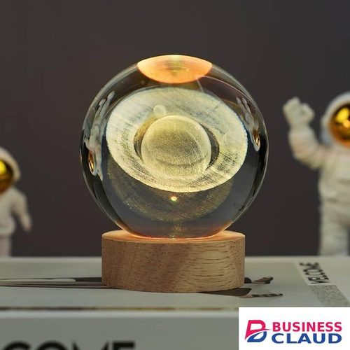 3D Art Crystal Ball Night lamp luminous Crystal Ball Decoration Saturn Led Night Light