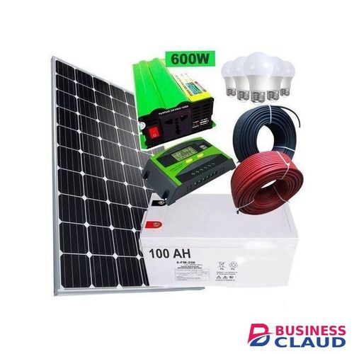 Sunlight Solar 300 Watts Solar Panel Full Kit + 100AH Battery + 1000W Inverter + 30AH Controller + Bulbs + Dropping Cable