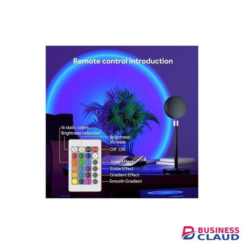 Sunset Romantic Lamp Projection Led Lights With Remote, 16 Colors Night Light 360° Rotation Rainbow 4 Modes Setting For Photography/Selfie/Party/Home/Living Room/Bedroom Decor, Women Kids Gifts