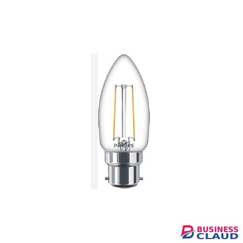 Philips LED Filament Candle Lamp B35 3.5W-40W B22 Warm White Clear Dimmable - Set of 2