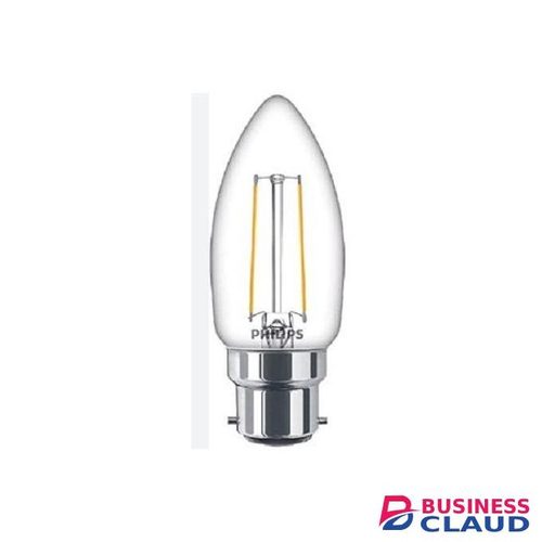Philips LED Filament Candle Lamp B35 2.5W-25W B22 Warm White Clear Dimmable - Set of 2