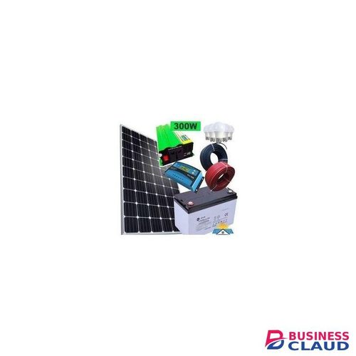 Sunnypex 80AH Solar Battery + Sunlight 100W Solar Panel Fullkit + 300W Solar Inverter + 10AH Solar Controller + 10M Cable + 5 DC Bulbs
