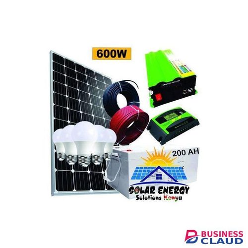 Sunlight Solar 300 Watts Solar Panel Full Kit + 200AH Battery Non Mantainance + 600W Inverter + 20AH Controller + Bulbs + Dropping Cable