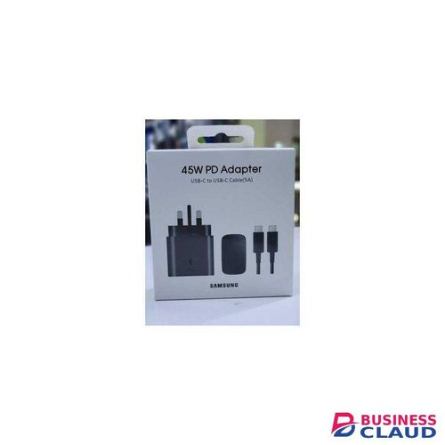 Samsung Powerful 45W Super Fast Charger with 5A USB-C to USB-C Fast Charging Cable - Ultra-Fast Charging for Your Devices Anywhere