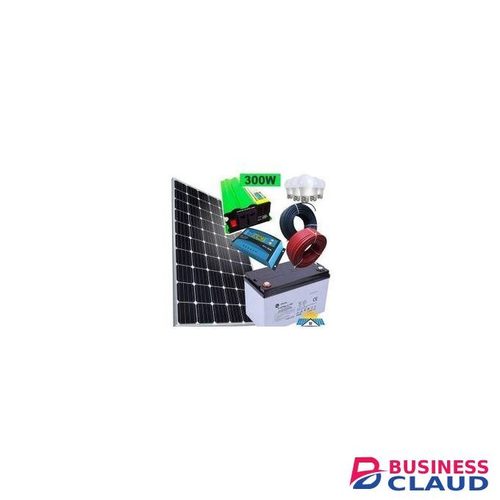 Panasonic 100W Solar Panel Fullkit + 80AH Solar Battery + 300W Solar Inverter + 10AH Solar Charge Controller + 5 DC Bulbs + 10M Cable : 25 Years Warranty
