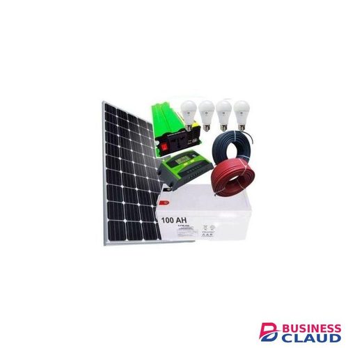 Sunlight Solar 200Watts Solar Panel Full Kit + 100AH Solar Battery Non Mantainance+ 300 Watts Solar Inverter + 10AH Solar Controller + 4 DC Bulbs + 10M Cable