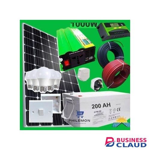 Sunnypex 250W Solar Full Kit (All Weather) energy Saving Bulbs Plus Free 10m Dropper Cable