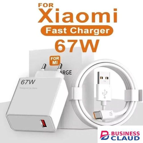 Original 67W USB-C Fast Charger for Xiaomi Mi 13 12 11 Series Redmi Note 13 Pro EU High-Speed Type-C Cable Set