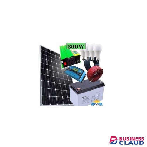 Solarmax 200Watts Solar Panel Full Kit + 100AH Battery + 10AH Solar Charge Controller + 600Watts Inverter + 4 DC Bulbs +10m Cable