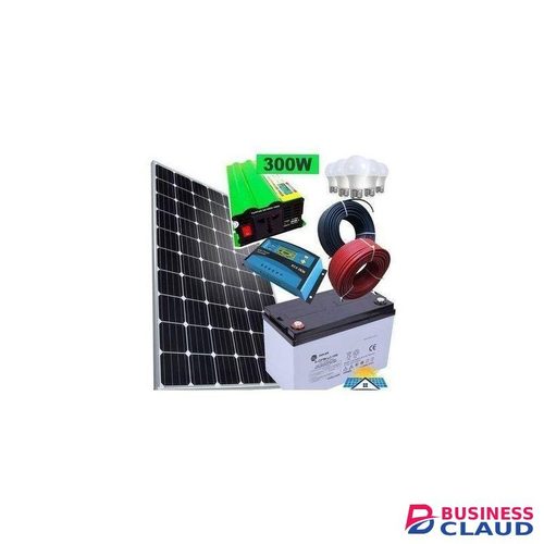 Solarmax Special Solar Panel Fullkit 120w Solar Panel 80AH Battery 300Watts Inverter 10 Ah Charge Controller 5 Bulbs 10m cable (5m red, 5m black )