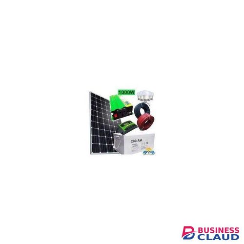 Sunlight Solar 300 Watts Solar Panel Special All Weather Fullkit + 200AH Battery + 1000Watts Solar Inverter + 30 Ah Charge Controller+5 Bulbs + Dropping Cable