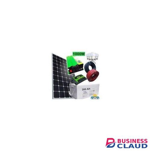 Sunlight Solar 400 Watts Solar Panel Special All Weather Fullkit + 200AH Battery + 1000Watts Solar Inverter + 30 Ah Charge Controller+5 Bulbs + Dropping Cable