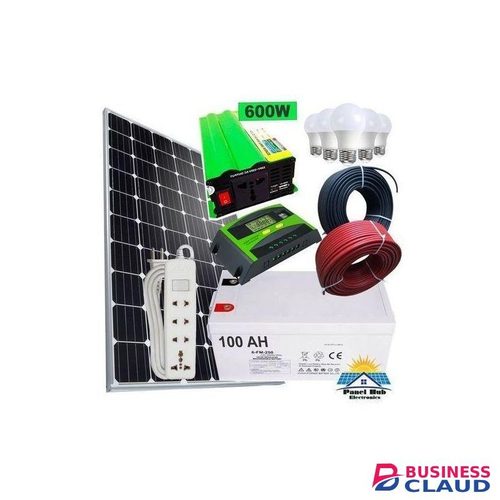 Sunlight Solar 250Watts Solar Panel Full Kit + 100AH Solar Battery Non Mantainance + 600 Watts Solar Inverter + 10AH Solar Controller + 5 DC Bulbs + Free Extension + 10M Cable