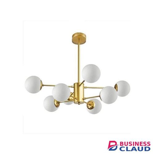 Glolite NORDIC STYLE GOLD CHANDELIER Modern Glass Globe Pendant Light Adjustable Height E27 Bulb